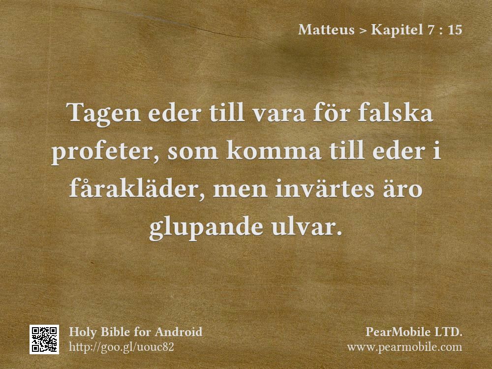 Matteus, Kapitel 7:15